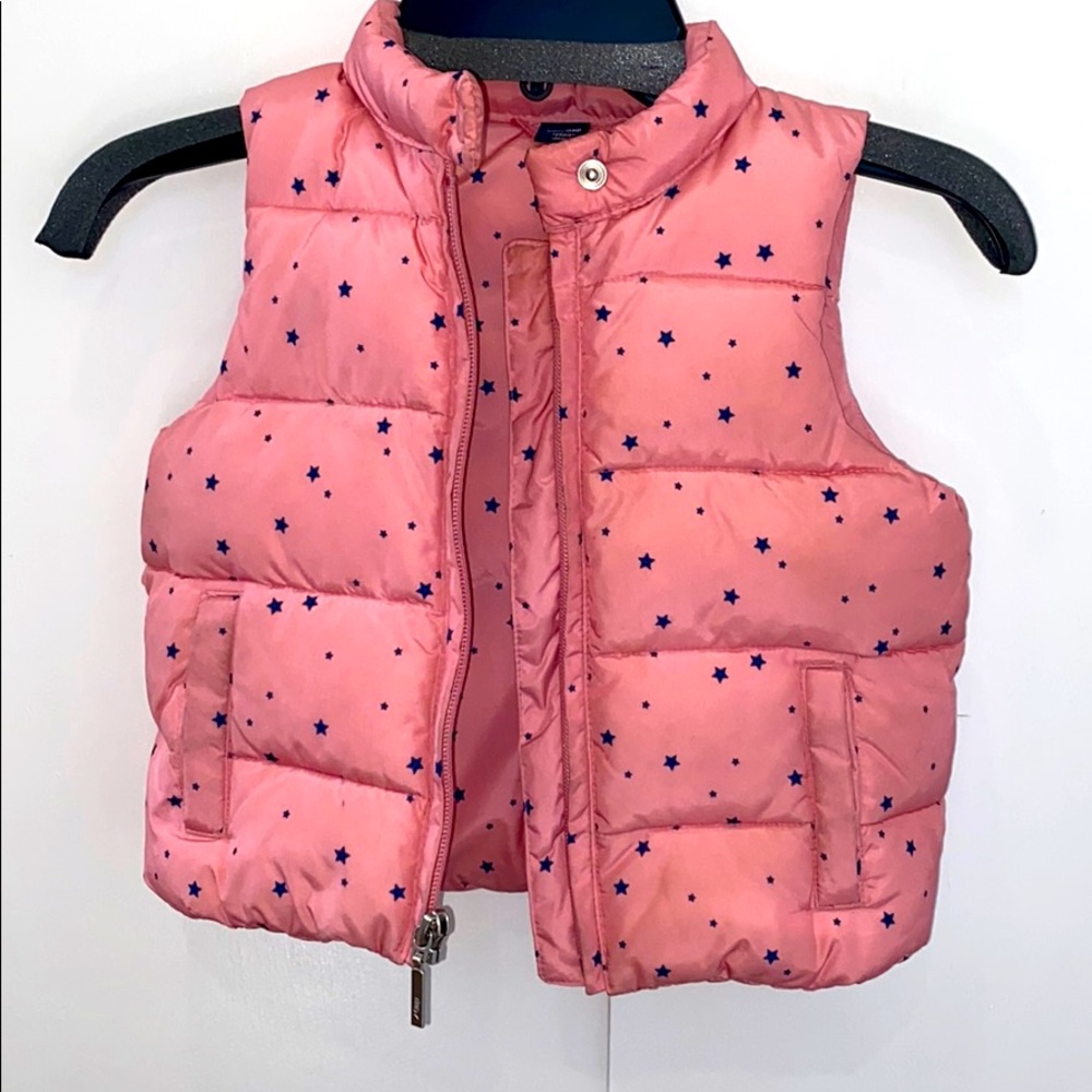 Baby gap pink vest with navy stars size 2T